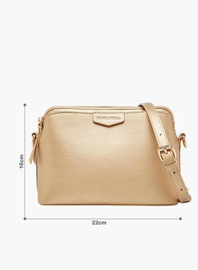 Flora Bella By Shoexpress Solid Crossbody Bag With Detachable Strap Ramadan Collection